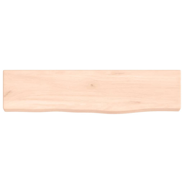 Estante de pared madera maciza de roble sin tratar 40x10x2 cm M 4