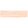 Estante de pared madera maciza de roble sin tratar 40x10x2 cm 4