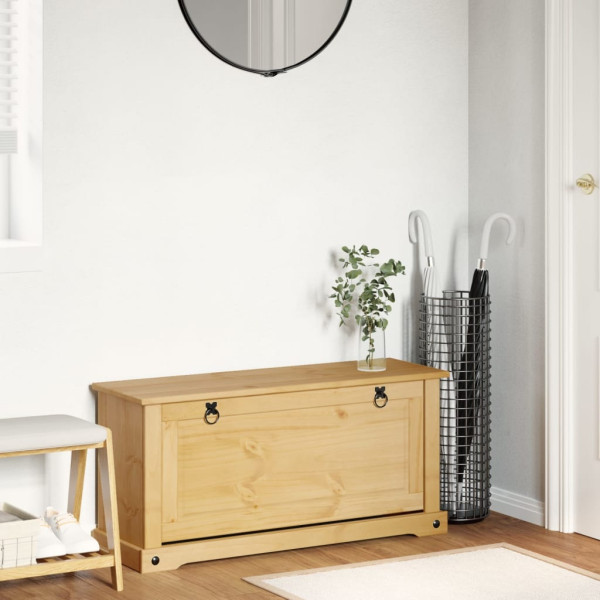 Mueble zapatero Corona madera maciza de pino 99x32x47 cm M 3