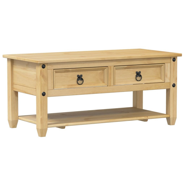 Mesa de centro cajones Corona madera maciza pino 100x48x45 cm M 2