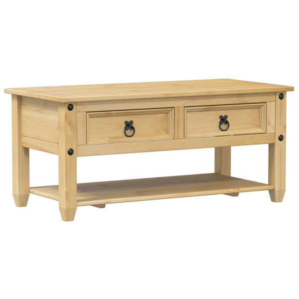 Mesa de centro cajones Corona madera maciza pino 100x48x45 cm M 4