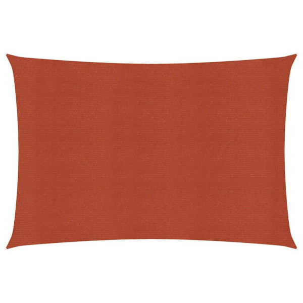 Toldo de vela HDPE terracota 160 g/m² 2.5x4.5 m D