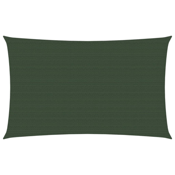 Toldo de vela HDPE verde oscuro 160 g/m² 3x6 m D