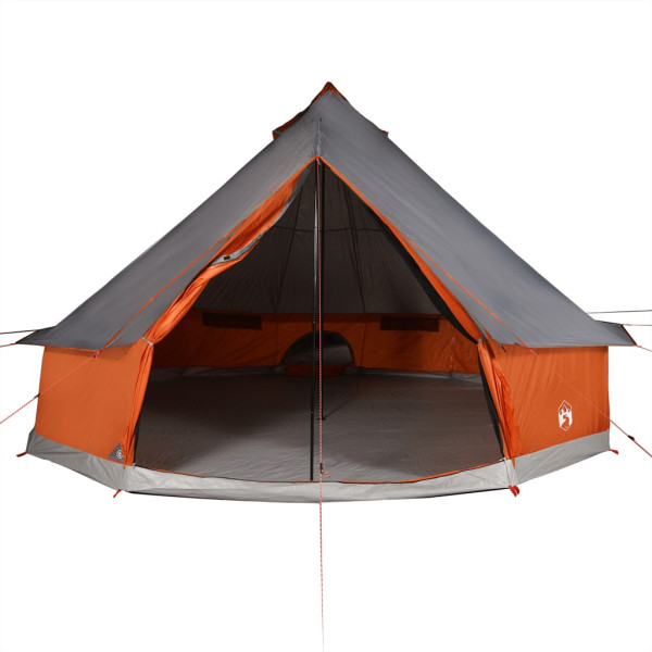 Tienda familiar tipi para 6 personas impermeable gris naranja M 4