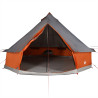 Tienda familiar tipi para 6 personas impermeable gris naranja 4