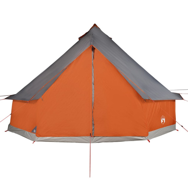 Tienda familiar tipi para 6 personas impermeable gris naranja M 5