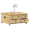 Caja de almacenaje Corona madera maciza de pino 90x78x45 cm 1