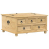 Caja de almacenaje Corona madera maciza de pino 90x78x45 cm 2