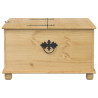 Caja de almacenaje Corona madera maciza de pino 90x78x45 cm 5