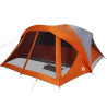 Tenda familiar estilo cabana 6 pessoas imperm. cinza/laranja 5