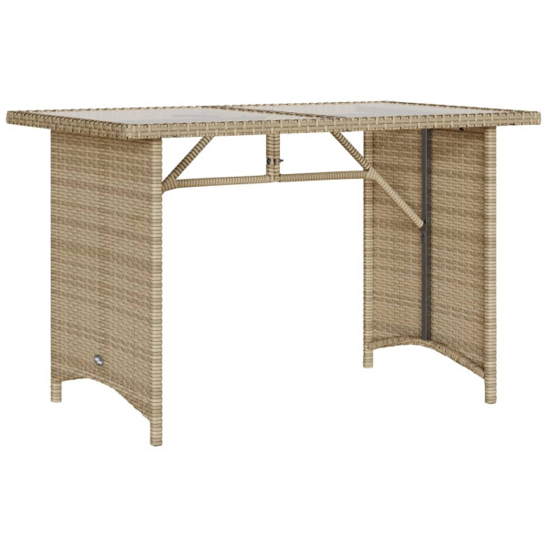 Set comedor de jardín 2 pzas con cojines ratán sintético beige M 5