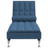Chaise lounge de massagem com rolo tecido azul 4