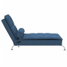 Chaise lounge de massagem com rolo tecido azul 5