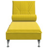 Chaise lounge de massagem com rolo veludo amarelo 4
