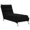 Chaise lounge de massagem com almofadões tecido preto 2