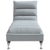 Chaise lounge com almofadões tecido cinzento-claro 4