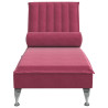 Chaise lounge de massagem com rolo veludo vermelho tinto 4