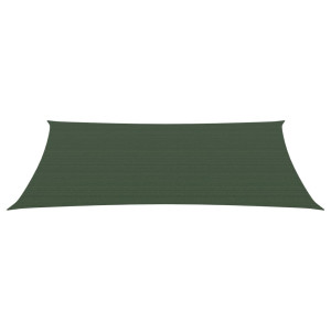 Toldo de vela verde oscuro HDPE 160 g/m² 3x5 m H