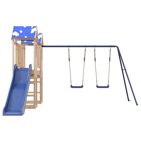 Parque infantil de exterior de madera maciza de pino M 3