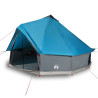 Tenda familiar tipi para 8 pessoas impermeável azul 4