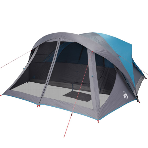 Tenda familiar estilo cabana para 6 pessoas impermeável azul M 5