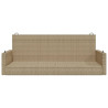 Banco columpio de ratán sintético beige 119x56x48 cm 4
