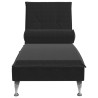 Chaise lounge de massagem com rolo veludo preto 4