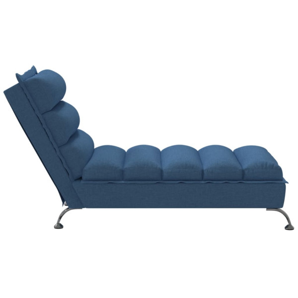 Chaise lounge com almofadões tecido azul M 5