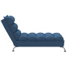 Chaise lounge com almofadões tecido azul 5