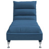 Chaise lounge de massagem com almofadões tecido azul 4