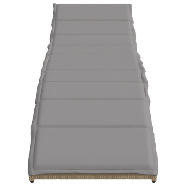 Tumbonas con cojines 2 unidades ratán sintético beige M 4