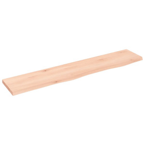 Estante de pared madera maciza de roble sin tratar 100x20x2 cm H
