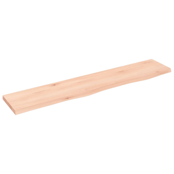Estante de pared madera maciza de roble sin tratar 100x20x2 cm M 2
