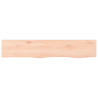 Estante de pared madera maciza de roble sin tratar 100x20x2 cm 4