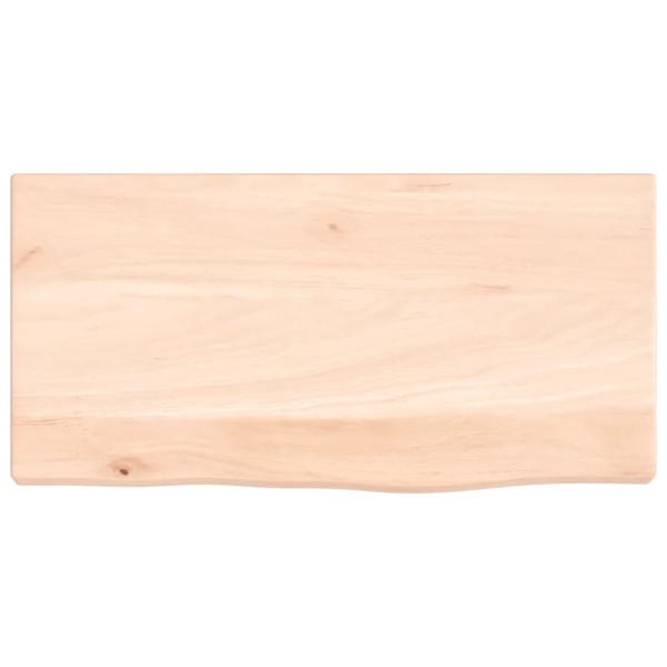 Estante de pared madera maciza de roble sin tratar 40x20x2 cm M 4