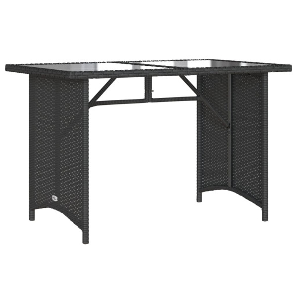 Set comedor de jardín 2 pzas con cojines ratán sintético negro M 5
