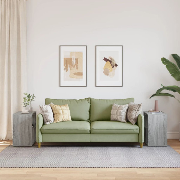 Mesas de apoio 2 pcs 50x30x50 cm derivados madeira cinza sonoma M 3