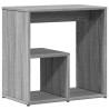 Mesa auxiliar 2 uds madera ingeniería gris Sonoma 50x30x50 cm 5