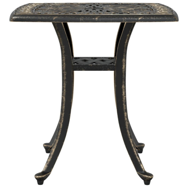 Mesa de jardim 53x53x53 cm alumínio fundido bronze M 5