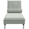 Chaise lounge de massagem com rolo veludo cinzento-claro 4