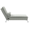 Chaise lounge de massagem com rolo veludo cinzento-claro 5