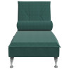 Chaise lounge de massagem com rolo tecido verde-escuro 4