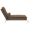 Chaise lounge de massagem com rolo tecido castanho 5