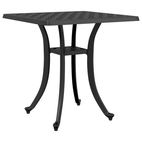 Mesa de jardim 53x53x53 cm alumínio fundido preto M 2