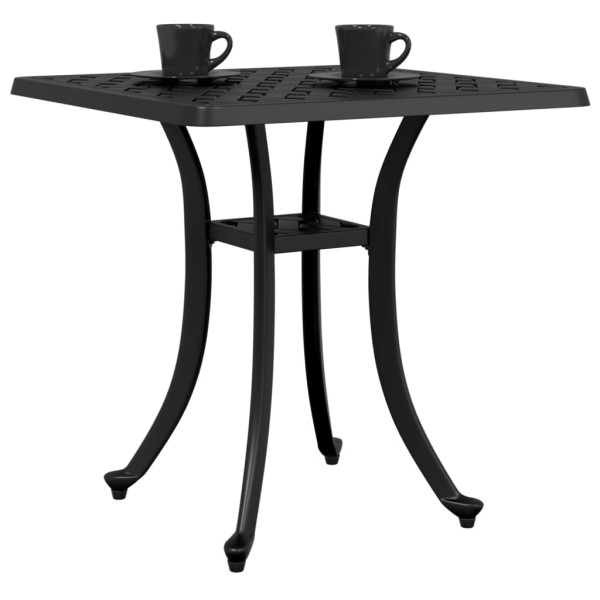 Mesa de jardim 53x53x53 cm alumínio fundido preto M 4