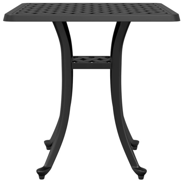 Mesa de jardim 53x53x53 cm alumínio fundido preto M 5
