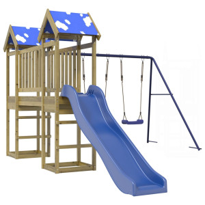 Parque infantil de exterior madera de pino impregnada H