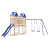 Parque infantil de exterior de madera maciza de pino 4