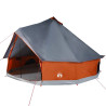 Tenda familiar tipi para 8 pessoas impermeável cinza/laranja 2