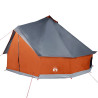 Tenda familiar tipi para 8 pessoas impermeável cinza/laranja 5
